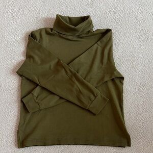 Pima Cotton Olive Turtleneck Peruvian Connection